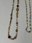 4 Pc Natural Stone Beaded Necklace Lot Lapis Amethyst Shell Jasper Boho — photo 2