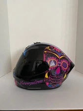 Scorpion EXO - R420 Sugar Skull Full Face Motorcycle Helmet Size Large Brand New