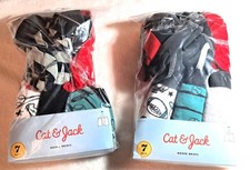 12pcs Cat  Jack Boys Boxer Briefs Underwear 100 Cotton Blue Surf Sz 8 Med NEW