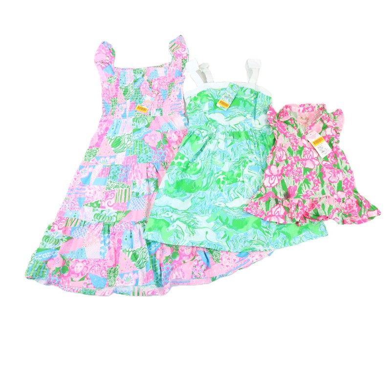 Lilly Pulitzer Assorted Girls/Toddler Summer Dresses - Sizes M/8/18-24M Lot of 3