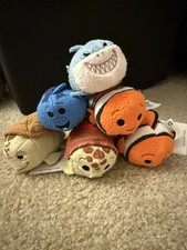 Lot Of 6 Finding Nemo Tsum Tsum Plush Nemo Marlin Dory Crush Bruce