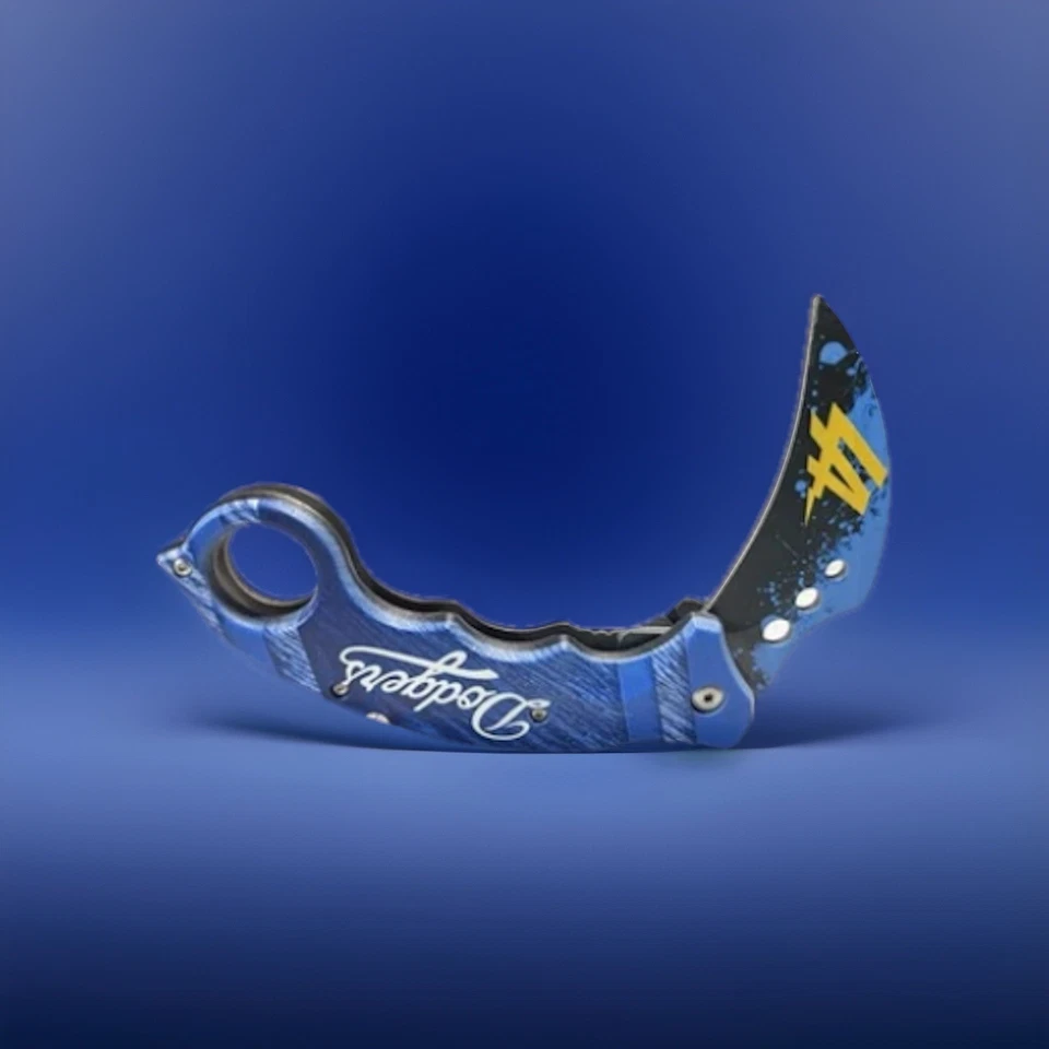 Navaja de bolsillo plegable asistida por resorte Dodgers Foto 3 de 4