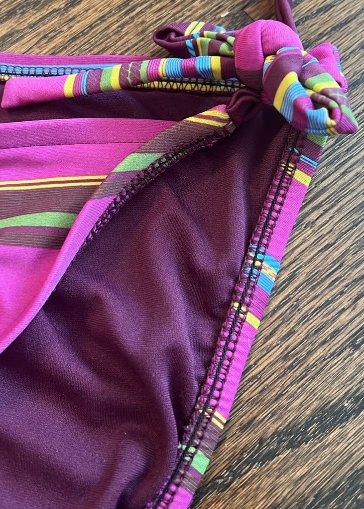 Mossimo Striped Strapless String Bikini - image 3