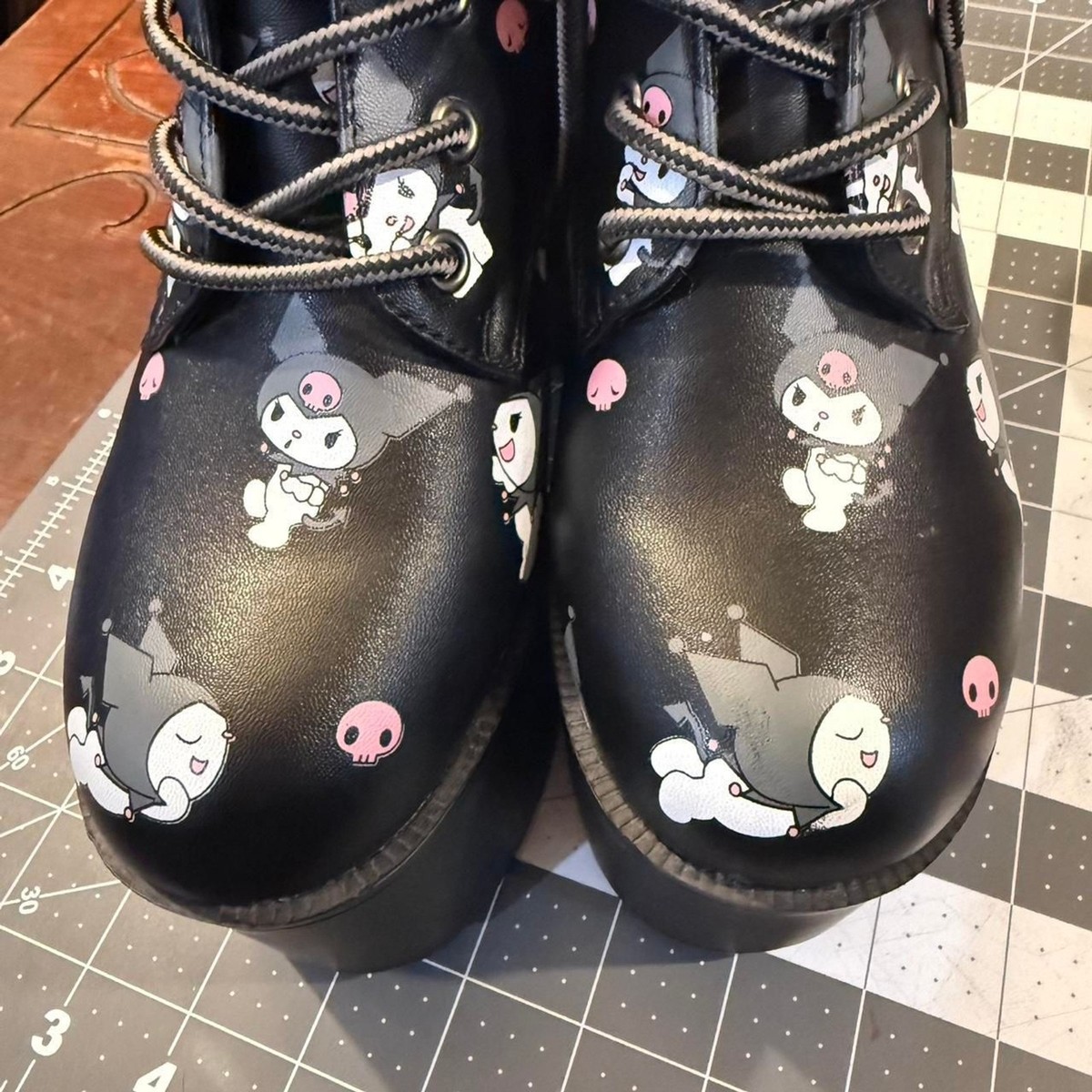 Hot Topic Kuromi Lace-Up Platform Boots | eBay