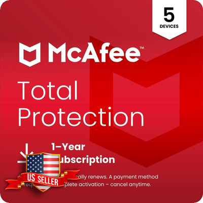 McAfee Total Protection Antivirus Software for 5 Devices