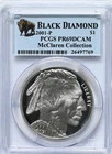 2001-P $1 Black Diamond PCGS PR69DCAM McClaren Collection Silver Buffalo Coin