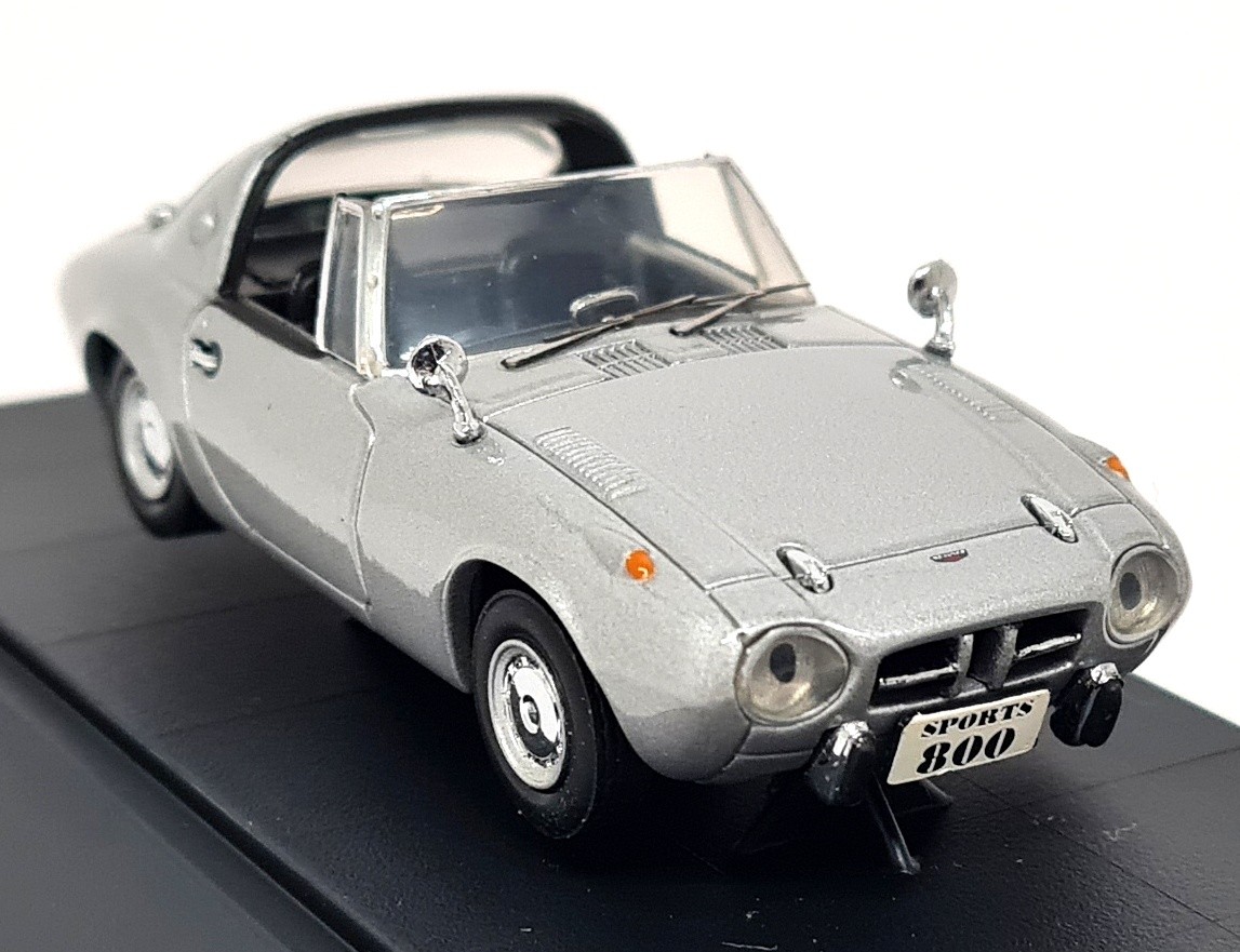 Ebbro 1/43 Toyota Sport 800 Silver + Hardtop 3400 Diecast Scale Model Car