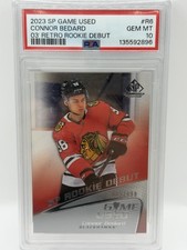 2023 Upper Deck SP Game Used #R6 Connor Bedard Retro Rookie Debut /499 PSA 10