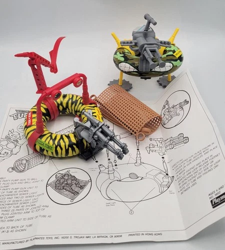 2 Vintage 1989 TMNT Sewer Party/Army Tubes Teenage Mutant Ninja Turtles Assault