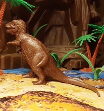 Vintage 1981 Tyrannosaurus recast from 64/65 NY World's Fair Sinclair mold brown