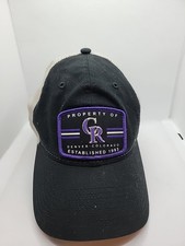 Colorado Rockies New Era Patch Hat 9Fifty Snapback Black White Pruple