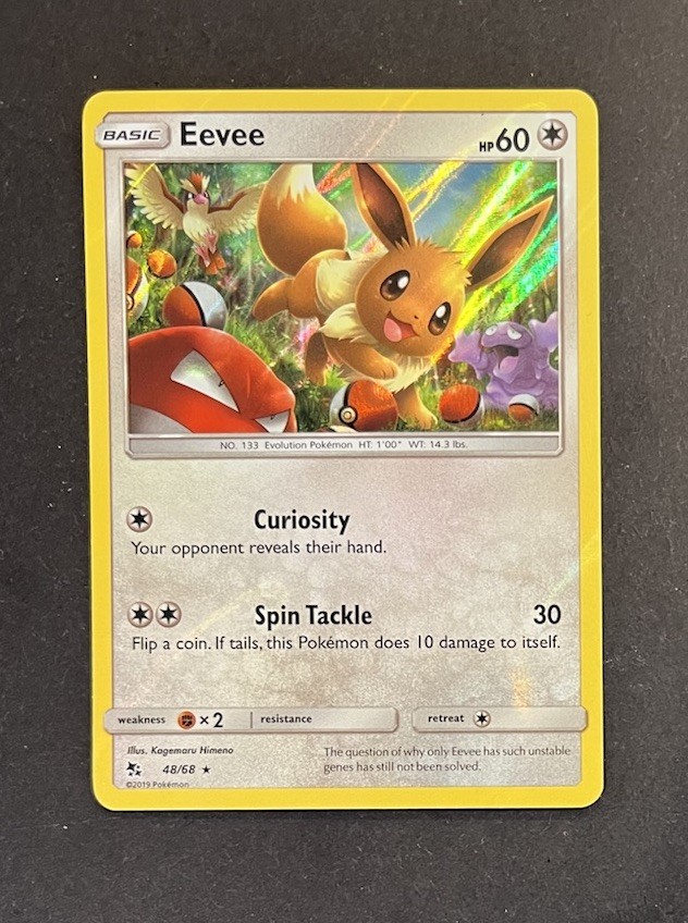 Pokemon Eevee 48/68 Hidden Fates Holo Rare Near Mint