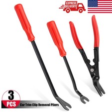 3pcs Red Trim Removal Pry Tool Kit For Car Radio Door Panel Fastener Dashboard 3pcs Red Trim Removal Pry Tool Kit For Car Radio Door Panel Fastener Dashboard