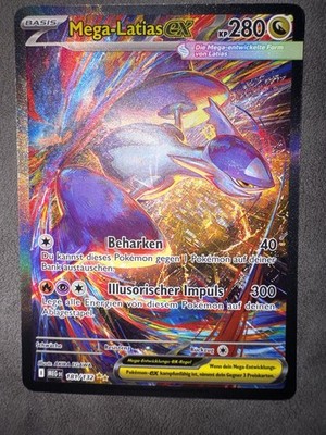 Mega Latias ex Alt Art (MEG 181) Mega-Entwicklung 181/132 Pokemon Karte DE/NM