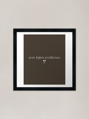 Ruhe vor Resilienz - Positive H gerahmtes Wandbild Poster Leinwanddruck Bild