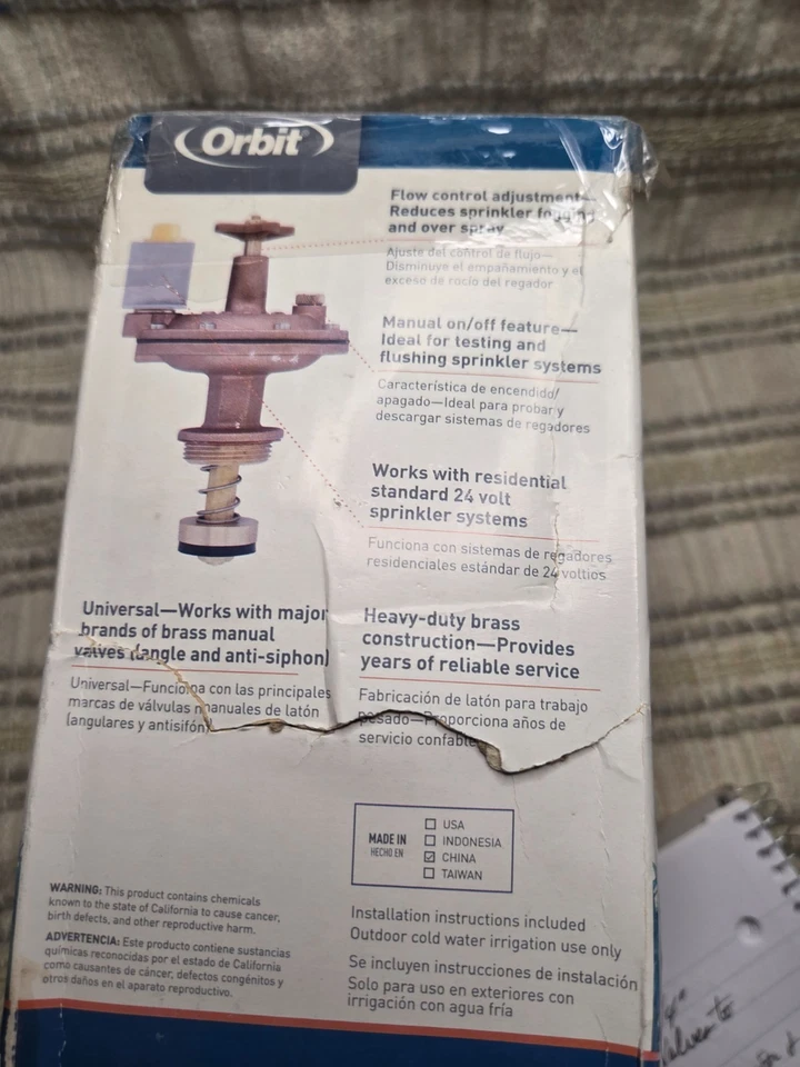 Orbit 57034, convertidor de válvulas manual a automático de 3/4", latón, caja abierta Foto 3 de 3