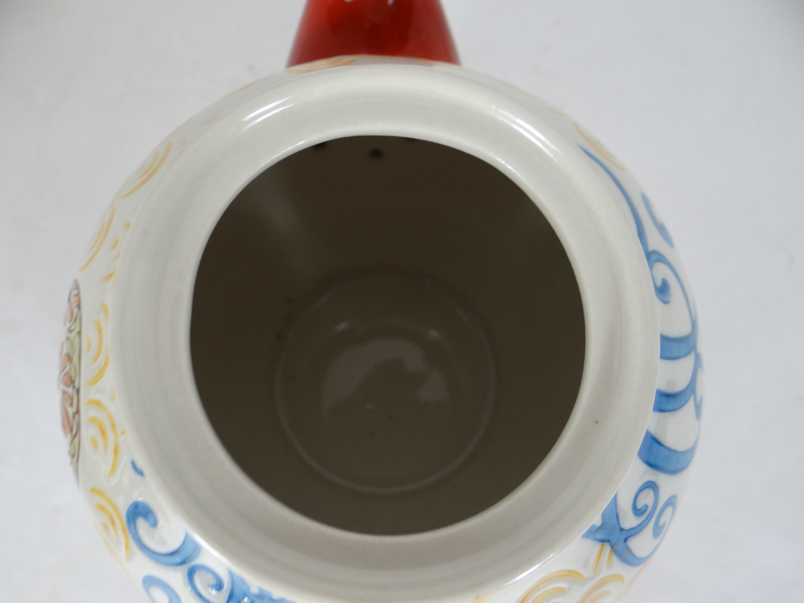 Coastline Imports Dutch Wax Teapot Owl 4 Cups Handpainted Ceramic