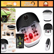 Collapsible Foot Spa Massager with Heat, Bubb...