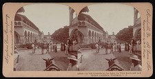 En la antigua Granada junto al lago, techos de tejas, pasillos arqueados bajos, Nicaragua, 1902