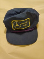 Vintage Mercedes-Benz Hat Patch Strap Back Hat Cap Blue