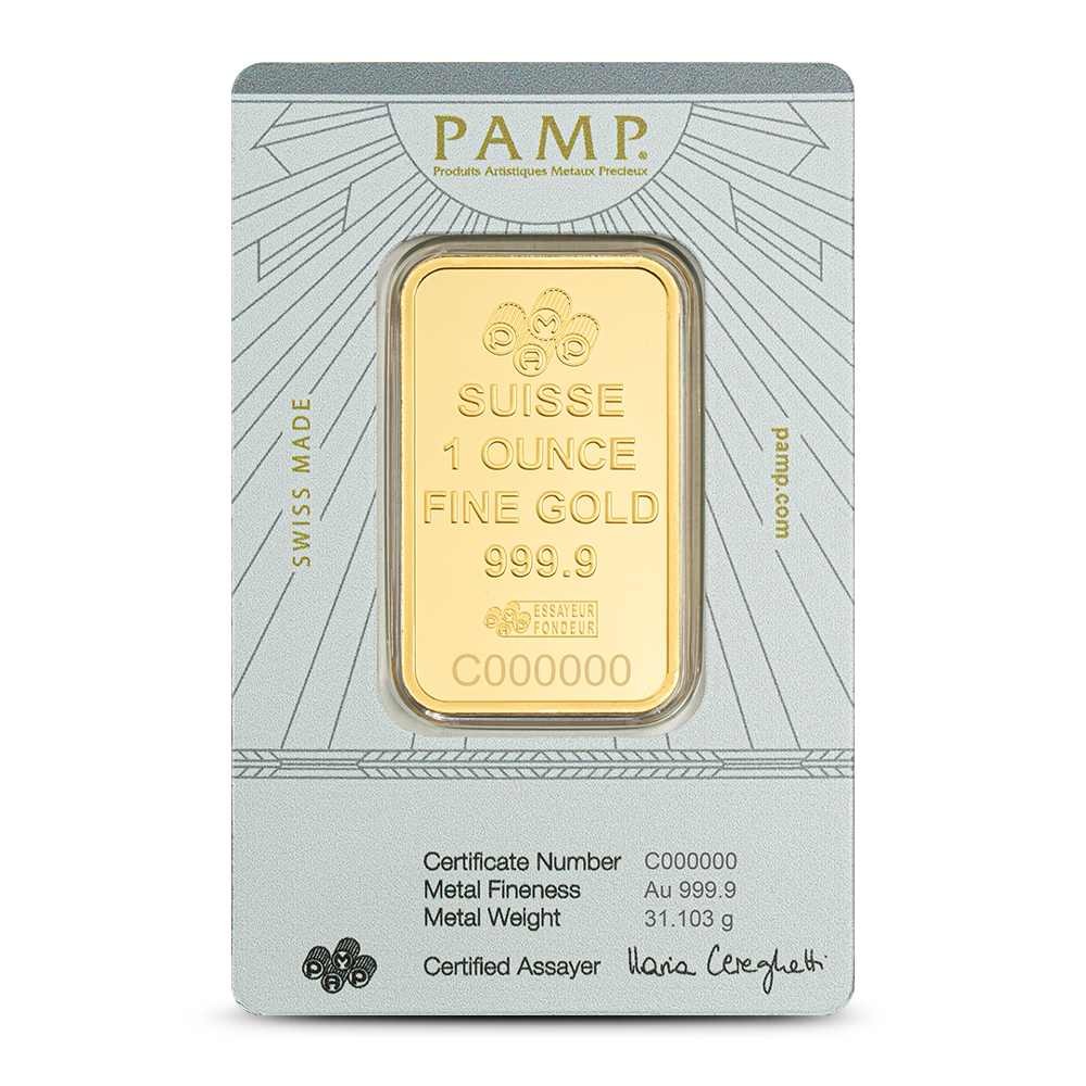 1 oz PAMP Suisse Gold Lady of Justice Bar (New w/Assay) | eBay