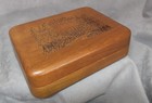 Etched Redwood Wood Box With A Deck Of Cards And Dice — photo 1