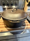 Vintage Lodge No. 8 Cast Iron Dutch Oven With Lid
