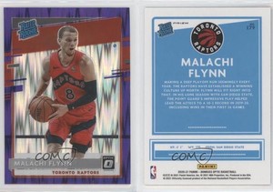 2020 Panini Donruss Optic Rated Purple Shock Prizm Malachi Flynn #179 Rookie RC