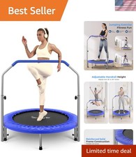 36/40" Foldable Mini Trampoline - Compact Fitness Trampoline for Kids Adults,...