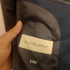 SuitSupply Wool Sport Coat Mens Spalla 38R 2 Btn Unconstructed Blue