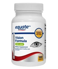 Equate Vision Formula with Lutein, Eye health and vision support Tablets 120 Ct,