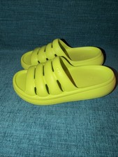 Ugg Women  s Sport Yeah Slide Slip-on Sandals Neon Yellow Size 6
