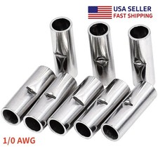 1-20PCS Non-Insulated 1/0AWG Wire Butt Connectors Splice Terminals Tinned Copper