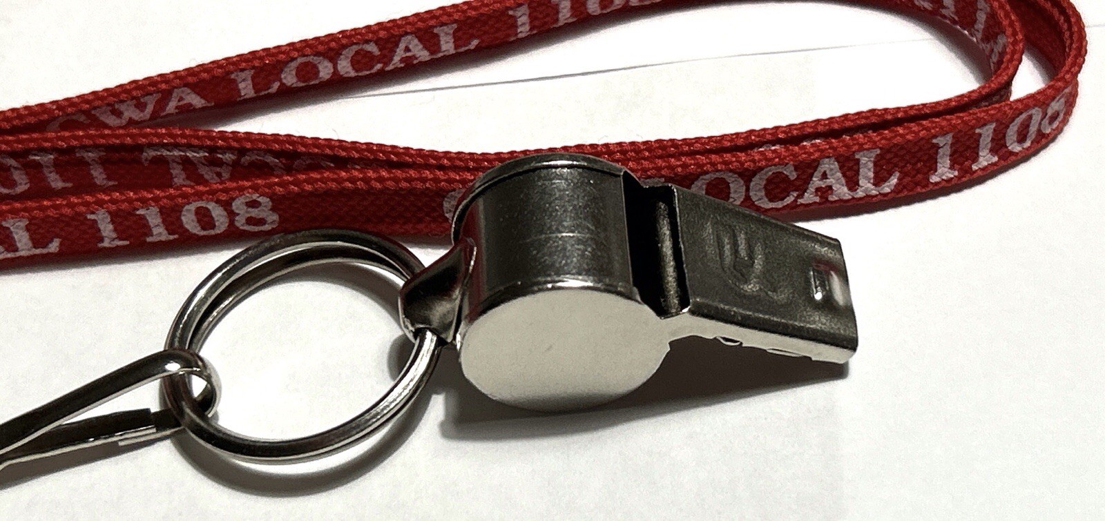 CUSTOM/PROMOTIONAL REFEREE COACH WHISTLE NYNEX VERIZON CWA LOCAL 1108 UNION LOGO