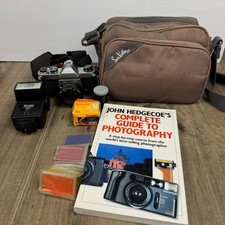 Asahi PENTAX K1000 SLR 35mm Film Camera w/ SMC PENTAX-M 1:2 50mm Lens Bundle