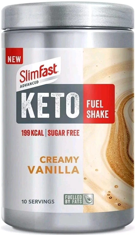 SLIM FAST SlimFast Advanced Keto Fuel Shake Creamy Vanilla, 320g - Best Before 31/08/2025