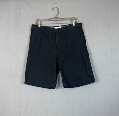 Mr P Shorts Men 32 Black Chino 100% Cotton Casual Comfort Designer Mr Porter
