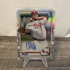 2020 Bowman Chrome Prospect AUTO #CPAEM Erik Miller Philadelphia Phillies /499