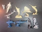 Vintage Marx Playset ocean sea fish & diver complete set of 8