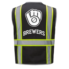 MILWAUKEE BREWERS SAFETY PPE WORK VEST W/REFLECTIVE STRIP SIZE M-5XL UNISEX