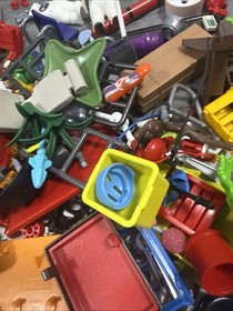 Vintage Playmobil Geobra Figures Mixed Lot VTG 90's Parts Accessories