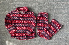 Kid  s Reindeer Fleece 2 Piece Pajama Set Size 8-10