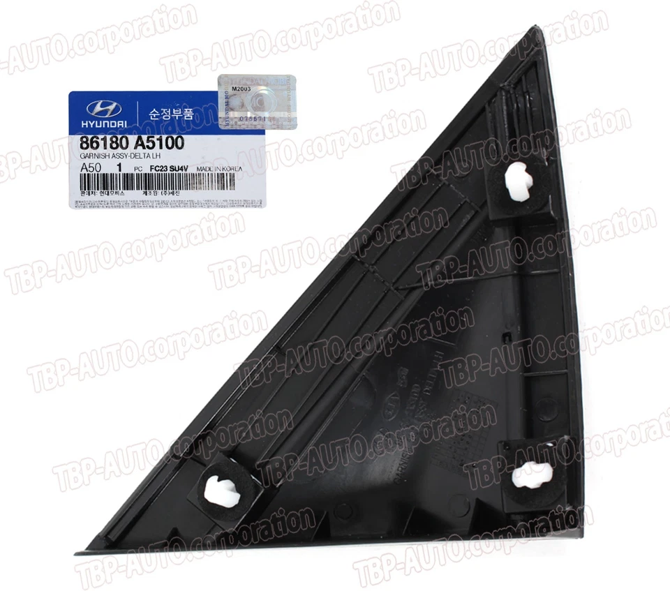 Moldura de pilar de guardabarros izquierda 2013-2017 original OEM ® Hyundai Elantra GT 86180A5100 Foto 3 de 4
