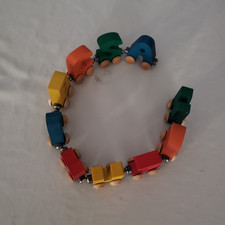 Wooden Name Train 10 Piece Lot Letters Magnetic Maple Landmark