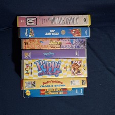 Lotto 7 Vhs Originali Cartoni Animati
