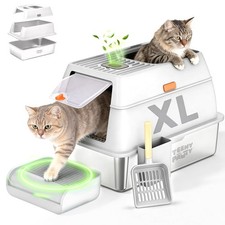 Caja de arena para gatos extra grande con control de olores