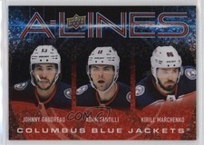 2024-25 Upper Deck Series 1 A-Lines Red 9/99 Johnny Gaudreau Adam Fantilli 1jz3