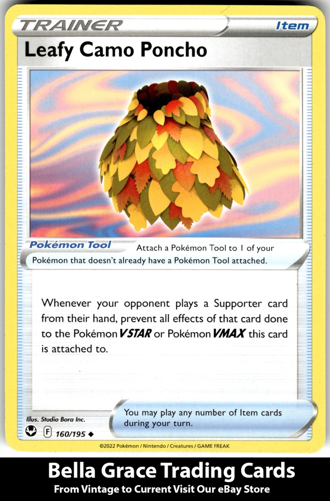 Leafy Camo Poncho #160/195 Prize Pack Series Cards Pokemon Uncommon