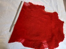 Sheepskin Hide Bright Red large piece Bargain price!