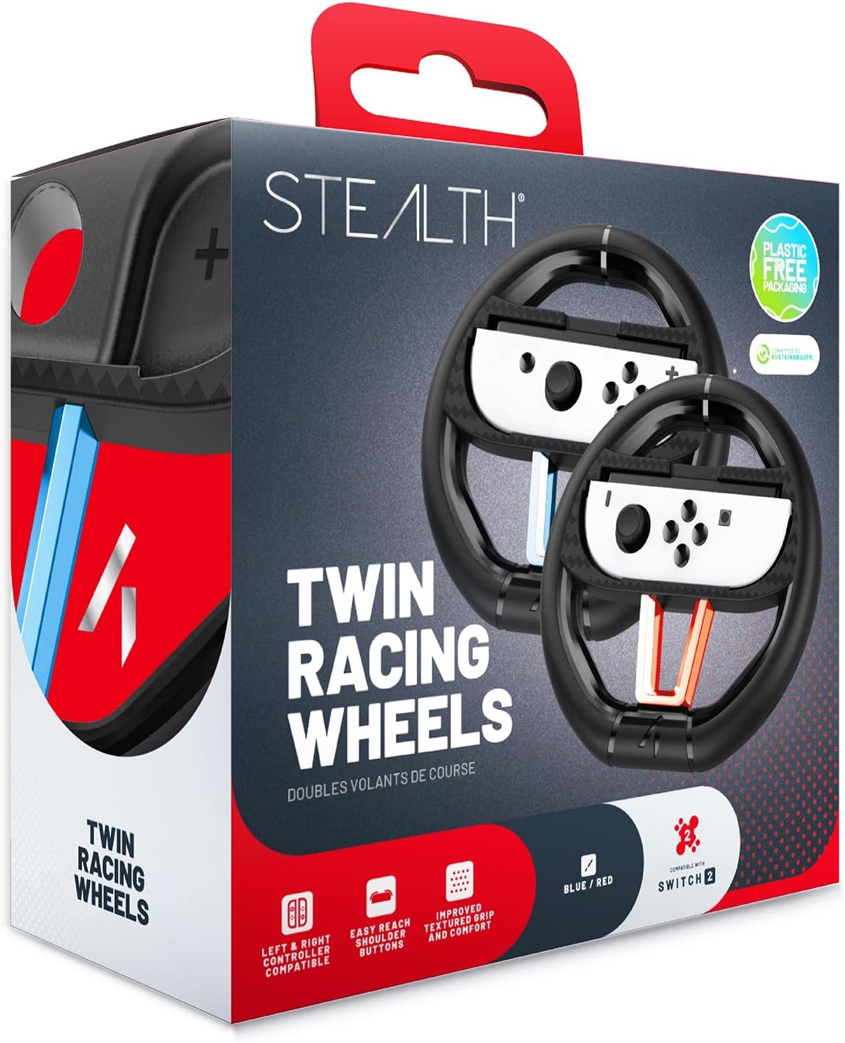 Stealth Twin Racing Wheels S2-RW2 for Nintendo Switch 2
